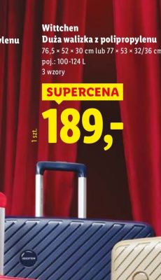 Walizka duża z polipropylenu  promocja w Lidl