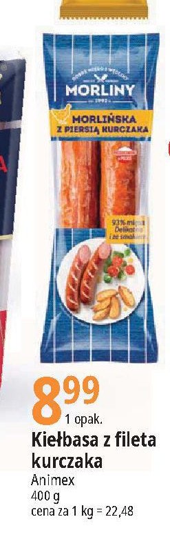 Morliny kiełbasa morlińska z piersi kurczaka promocja