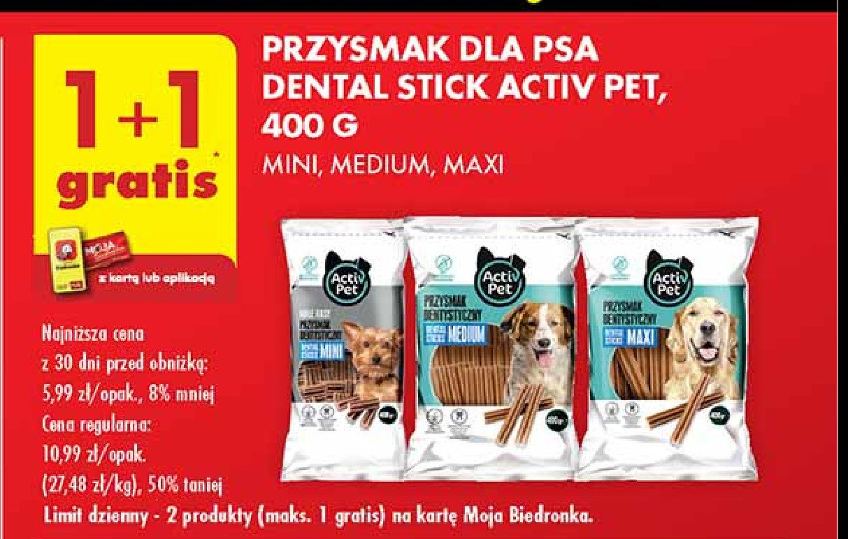 Przysmak dentystyczny dla psa maxi Activ pet promocja