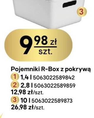 Pojemnik R-Box z pokrywą 10 l promocja w Castorama