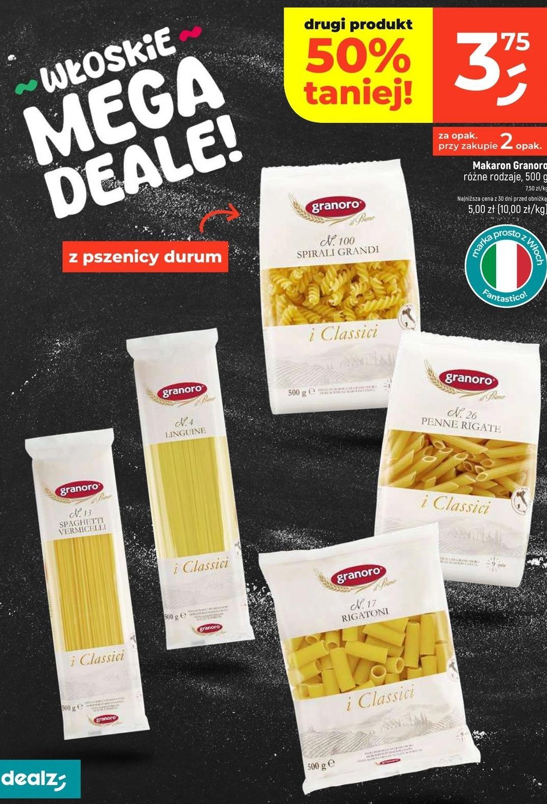 Makaron rigatoni GRANORO promocja