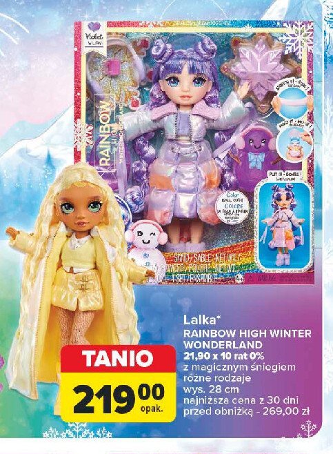 Lalka winter wonderland Rainbow high promocja w Carrefour