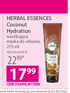 Maska do włosów hydrate coconut milk Herbal essences promocja