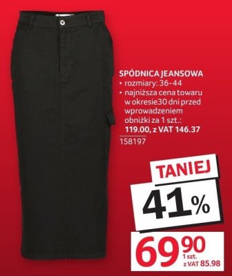 Spodnica jeansowa promocja w Selgros