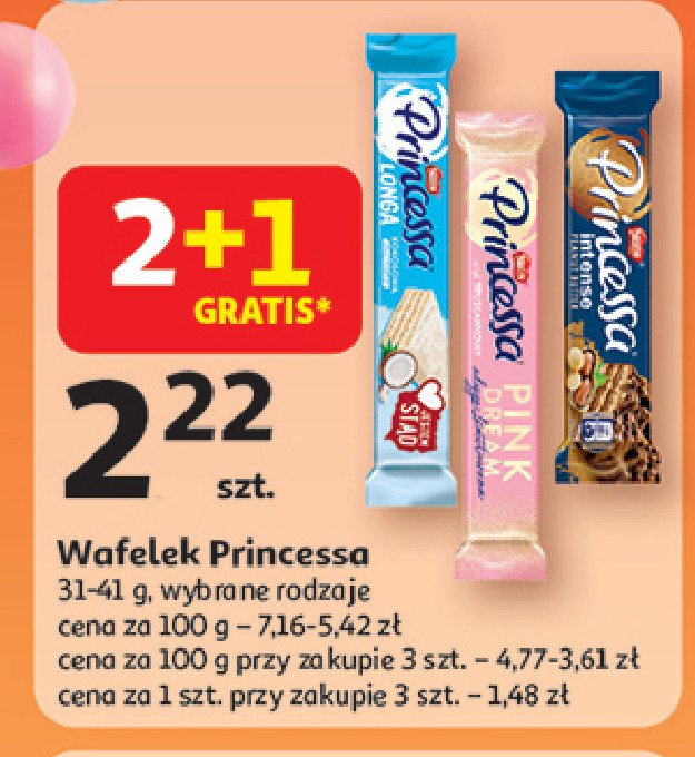 Wafelek peanut butter Princessa intense promocja w Auchan