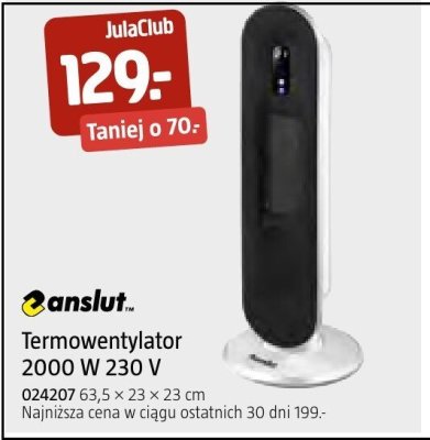 Termowentylator anslut 2000 W 230 V promocja w Jula