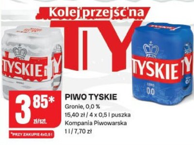 Piwo Tyskie Gronie 0,0% promocja w Chorten