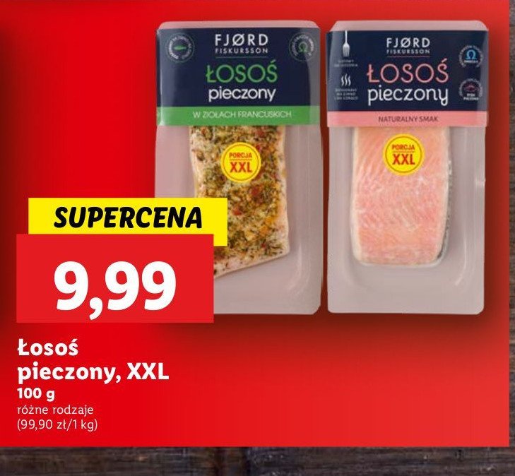 Łosoś pieczony naturalny smak Fjord fiskursson promocja w Lidl