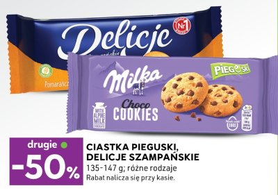 Ciastka szampańskie, różne rodzaje DRUGIE -50% Delicje promocja w Stokrotka
