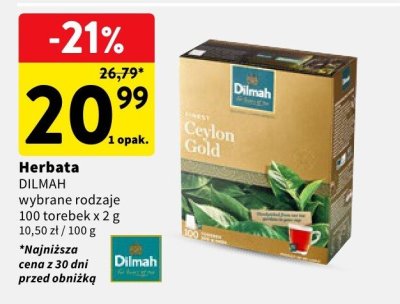 Herbata Dilmah wybrane rodzaje promocja w Intermarche
