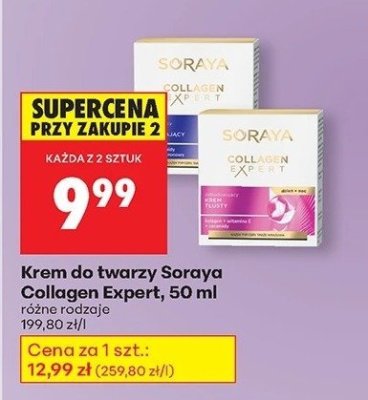 Krem do twarzy Collagen Expert 50 ml różne rodzaje promocja w Biedronka