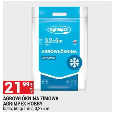 Agrowłóknina zimowa Agrimpex Hobby biała, 50 g/1 m2, 3,2x5 m promocja w Merkury Market