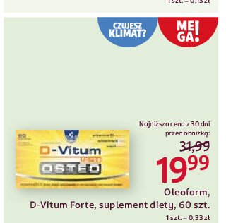 Preparat d-vitum forte osteo Oleofarm promocja w Rossmann