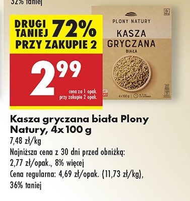 Kasza gryczana biała Plony natury promocja w Biedronka