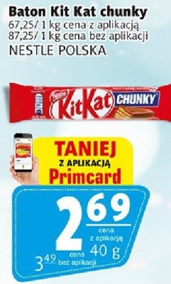 Baton Baton Kit Kat chunky NESTLE POLSKA promocja w Prim Market