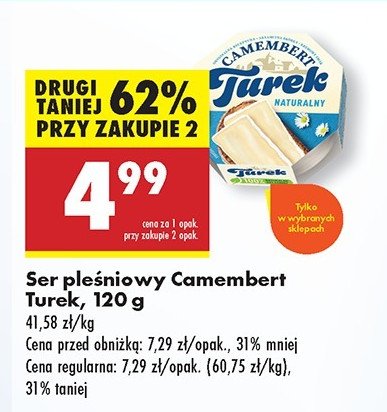 Ser pleśniowy camembert TUREK Turek 123 promocja w POLOmarket