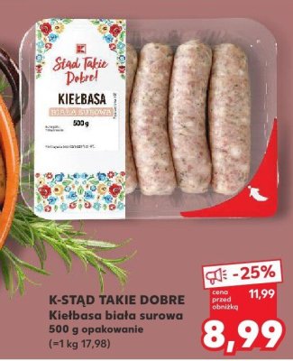 Kiełbasa biała surowa  promocja w Kaufland