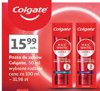 Pasta do zębów ultra freshness pearl Colgate max white promocja