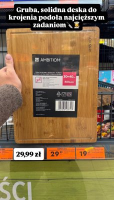Deska do krojenia Ambition Bilbao 30x40cm promocja w Biedronka