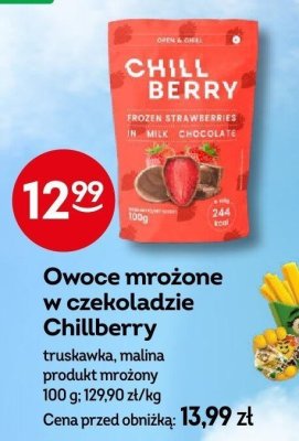 Owoce mrożone w czekoladzie Chillberry malina promocja w Żabka