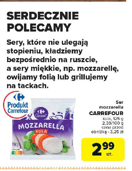 Ser mozzarella kula Carrefour promocja