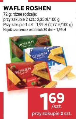Wafle Roshen różne rodzaje promocja w Stokrotka