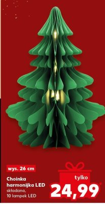 Choinka harmonijka LED składana 10 diod LED wys. 26 cm promocja w Kaufland