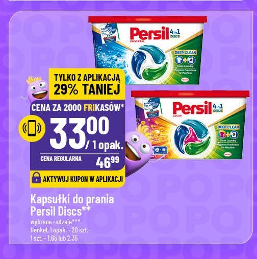 Kapsułki do prania 4in1 color deep clean Persil discs promocja