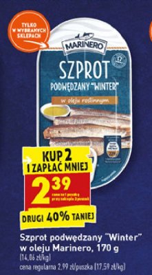 Szprot podwędzany winter w oleju roślinnym Marinero promocja