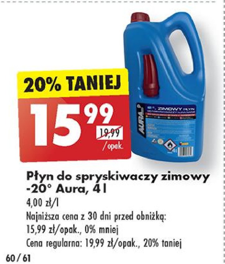 Płyn do spryskiwaczy zimowy Aura nano promocja