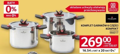 Komplet garnków 6 części Kompakt Zwieger promocja w Selgros