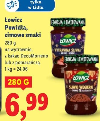 Powidła śliwowe smaki z pomarańczą promocja w Lidl