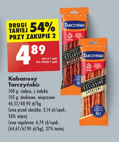 Kabanosy z cielęciną Tarczyński excellence promocja