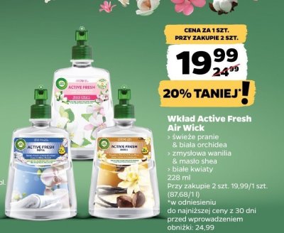 Wkład Active Fresh białe kwiaty promocja w Netto