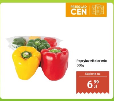 Papryka trikolor mix 500g promocja w Dino