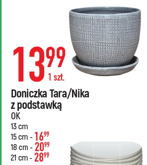 Doniczka tara z podstawk膮 15 cm Ok katarzyna ostrowska promocja