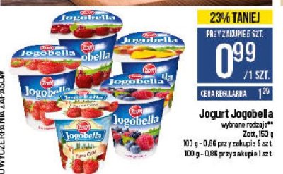 Jogurt panna cotta z truskawkami Zott jogobella promocja