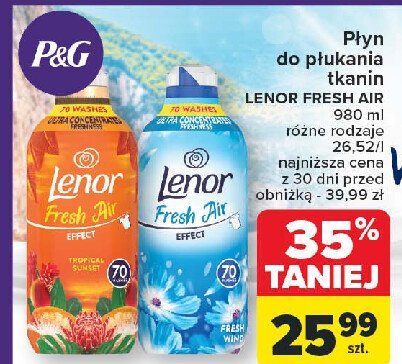 Płyn do płukania tropical sunset LENOR FRESH AIR EFFECT promocja