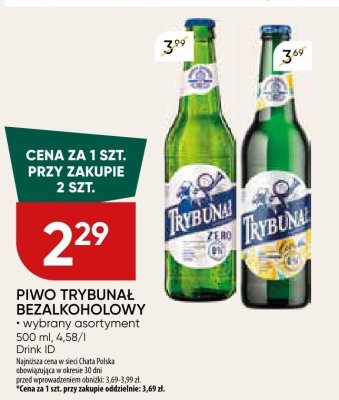 PIWO TRYBUNAŁ BEZALKOHOLOWY promocja w Chata Polska