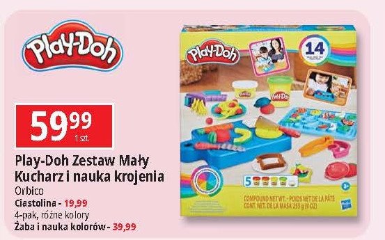 Ciastolina mały kucharz i nauka krojenia Play-doh promocja w Leclerc