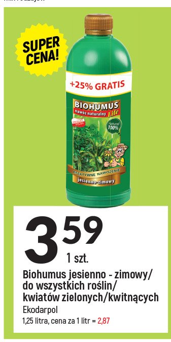 Naw贸z jesienno-zimowy Biohumus extra promocja