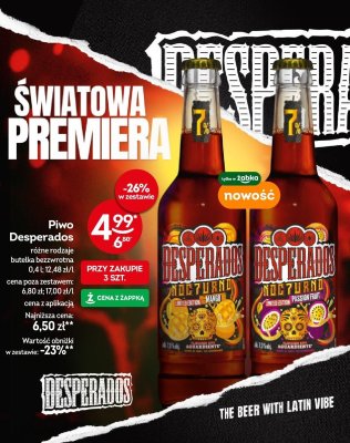 Piwo Desperados różne rodzaje 0.4l promocja w Żabka