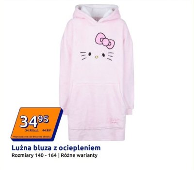 Luźna bluza z ociepleniem promocja w Action