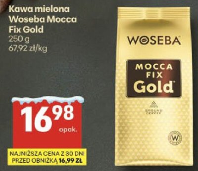 Kawa mielona Woseba Mocca Fix Gold promocja w Delikatesy Centrum
