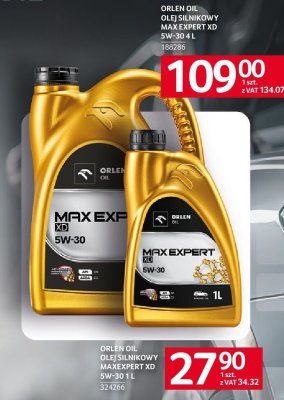 Olej silnikowy ORLEN OIL MAX EXPERT XD 5W-30 4L promocja w Selgros