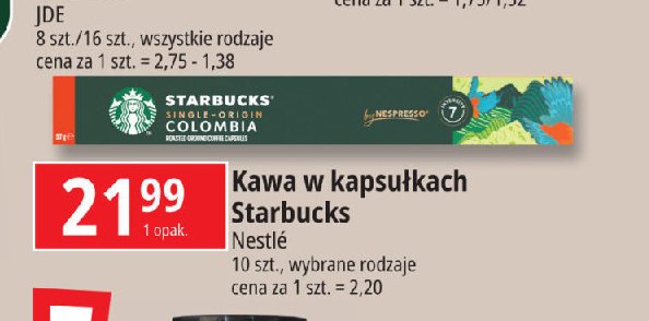 Kawa Starbucks colombia promocja w Leclerc