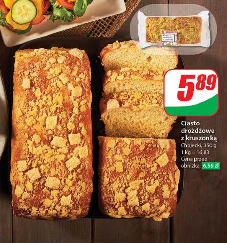 Ciasto drożdżowe z kruszonką Chojecki promocja w Dino