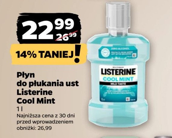 Płyn do płukania ust mild taste Listerine cool mint promocja