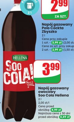 Napój gazowany owocowy Soo Cola Hellena promocja w Dino