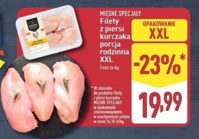 Filet z piersi kurcz膮t Mi臋sne specja艂y zawsze 艣wie偶e (aldi) promocja